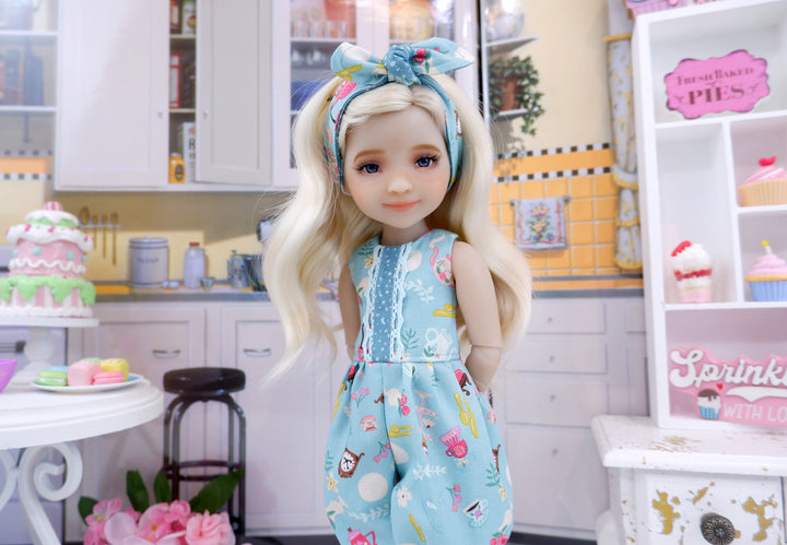 Tea & Sweets - romper with boots for Ruby Red Fashion Friends doll