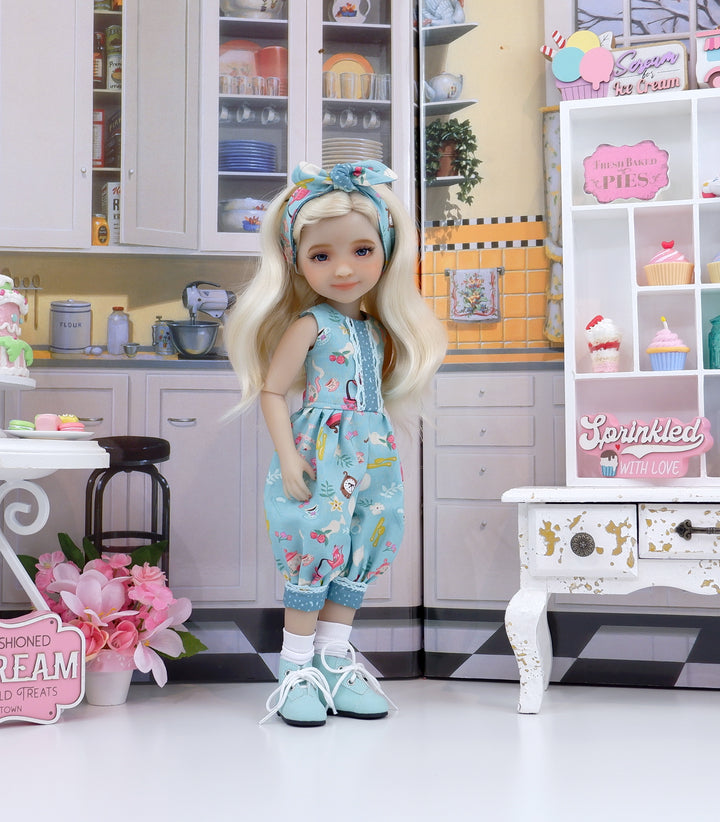 Tea & Sweets - romper with boots for Ruby Red Fashion Friends doll