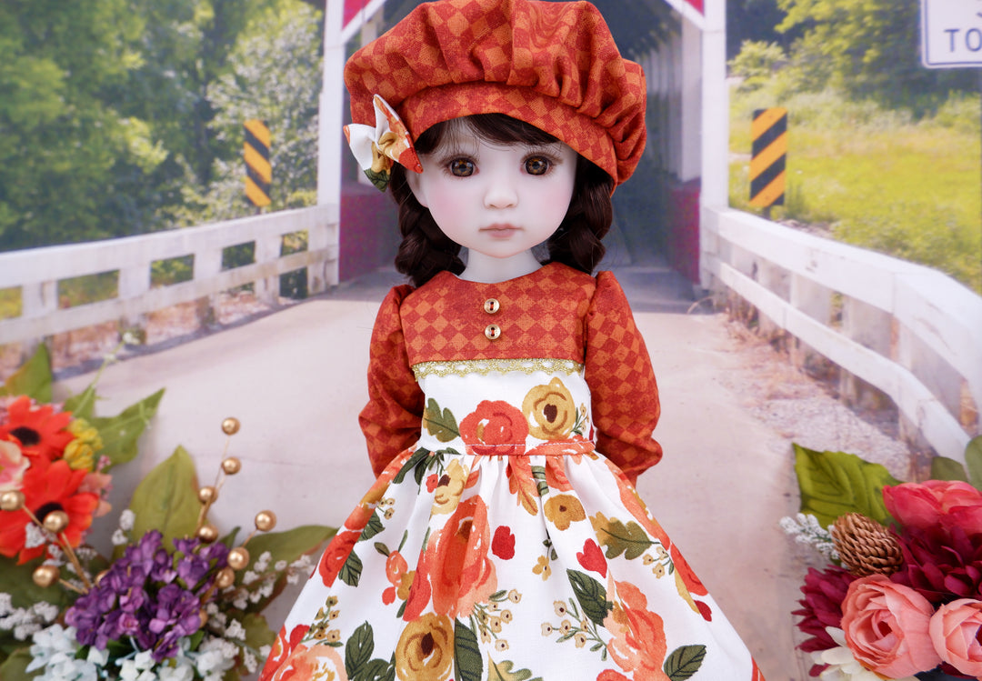 Terracotta Autumn - dress with shoes for Ruby Red Fashion Friends doll