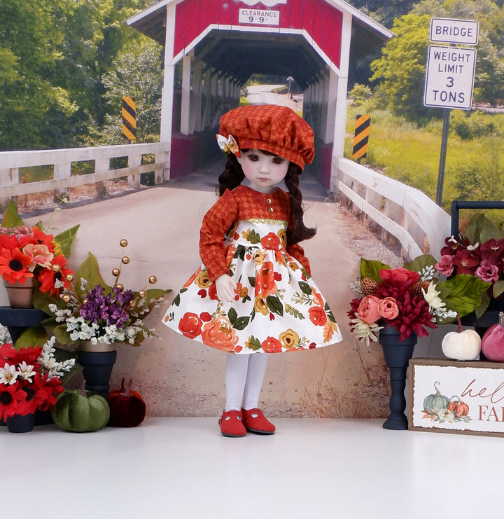 Terracotta Autumn - dress with shoes for Ruby Red Fashion Friends doll