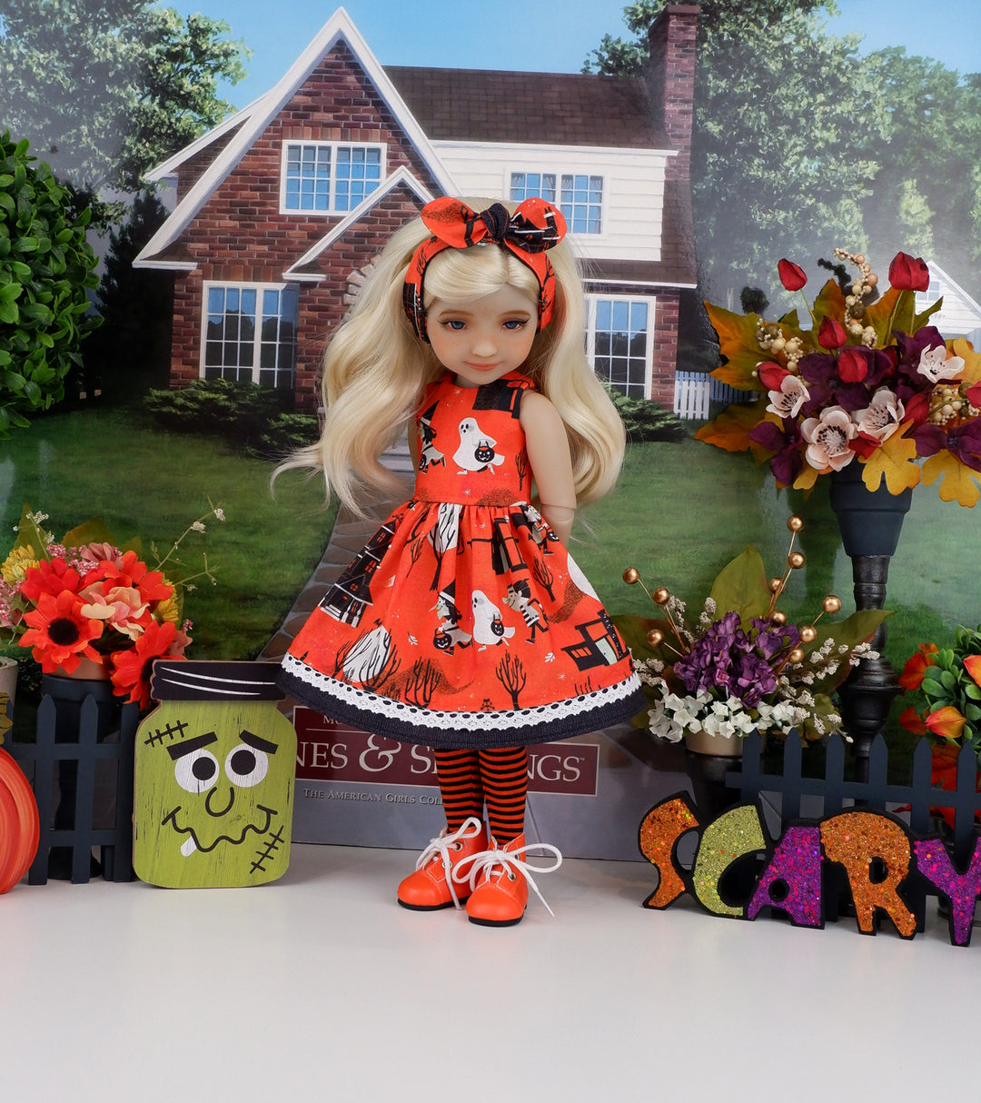 Town Trick or Treat - dress with boots for Ruby Red Fashion Friends doll