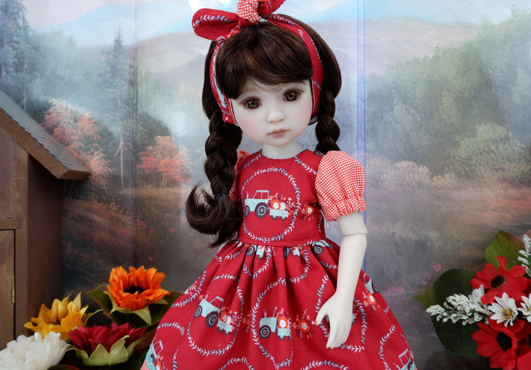 Tractor Girl - dress and boots for Ruby Red Fashion Friends doll