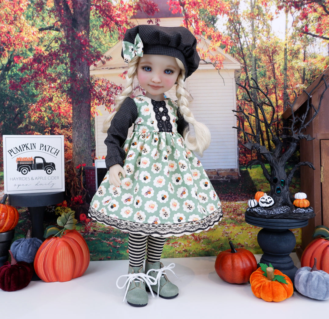 Treat Season - dress and hat with boots for Ruby Red Fashion Friends doll