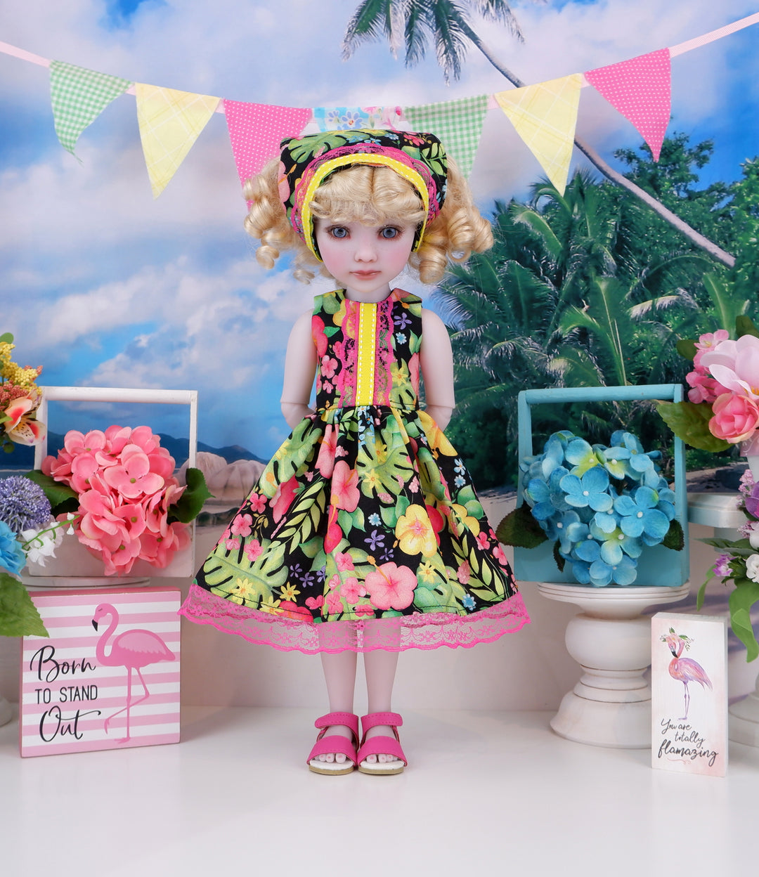 Tropic Paradise - dress with sandals for Ruby Red Fashion Friends doll