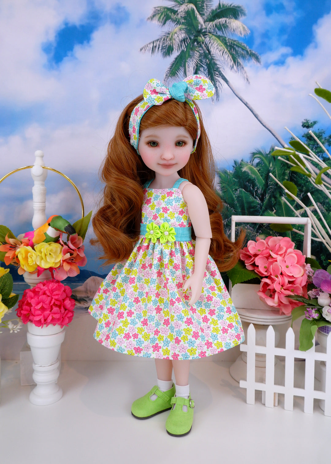Tropical Brights - dress and shoes for Ruby Red Fashion Friends doll