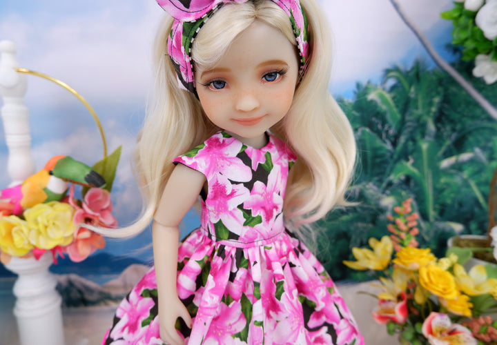 Tropical Lilies - dress with sandals for Ruby Red Fashion Friends doll