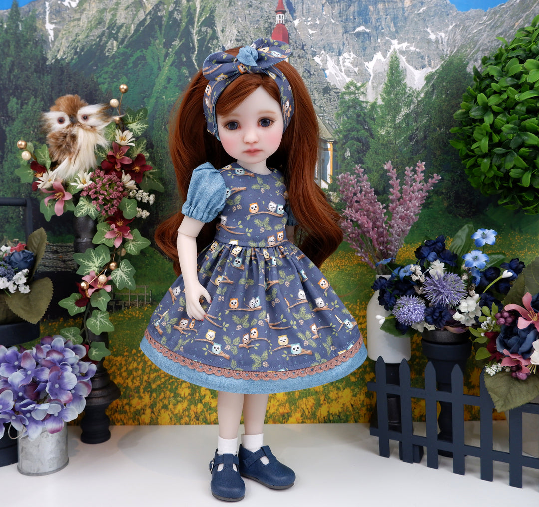 Two Owl Branch - dress and shoes for Ruby Red Fashion Friends doll