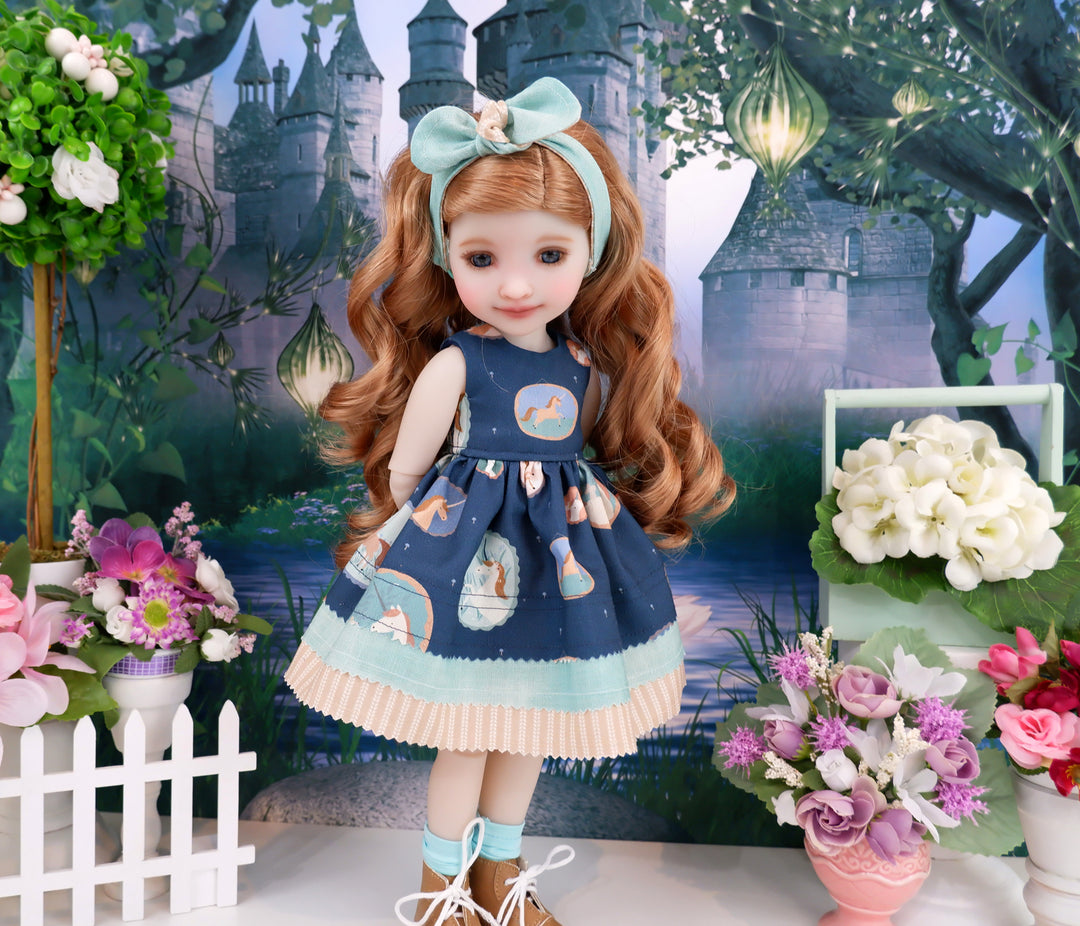 Unicorn Portraits - dress with boots for Ruby Red Fashion Friends doll