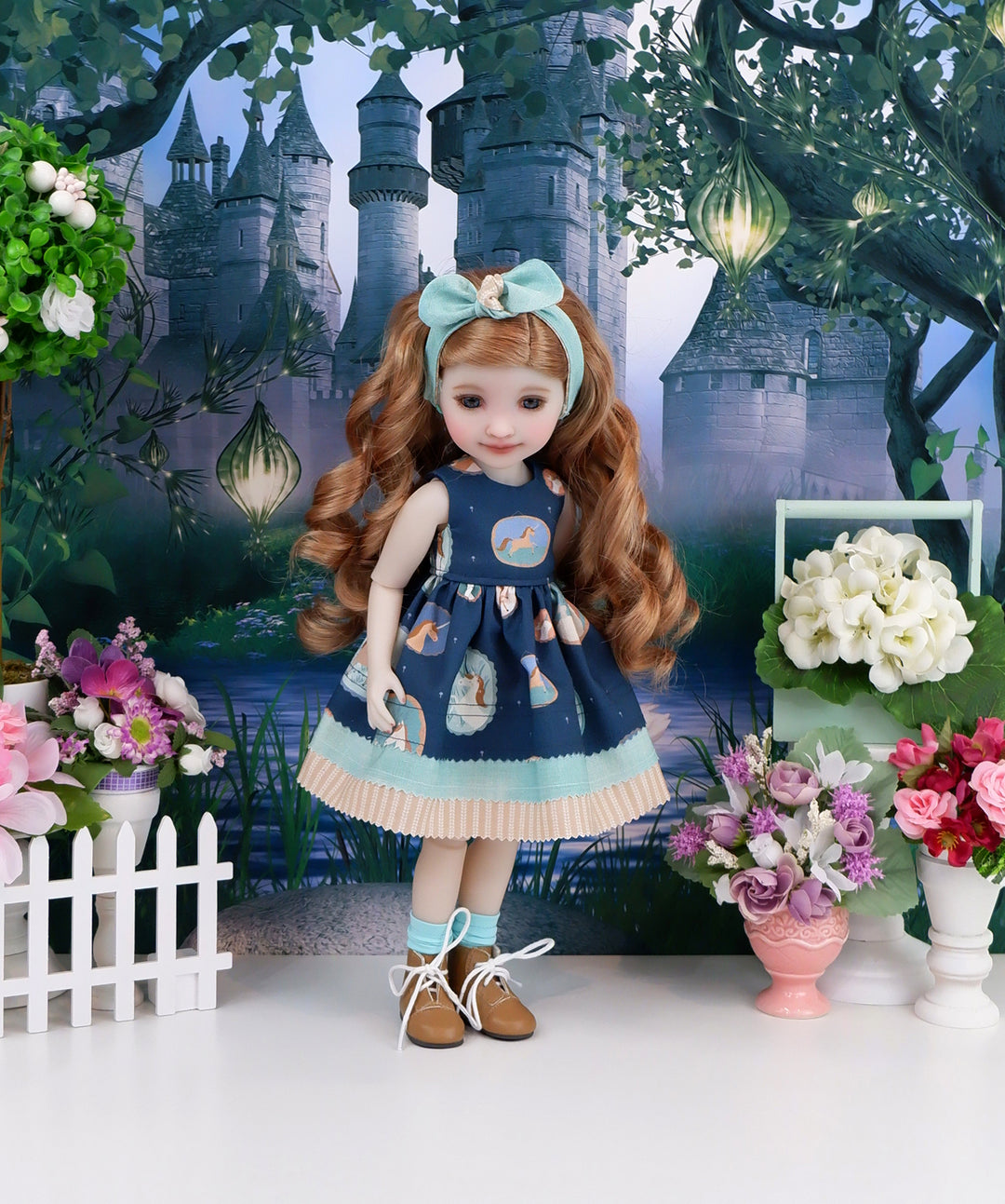 Unicorn Portraits - dress with boots for Ruby Red Fashion Friends doll