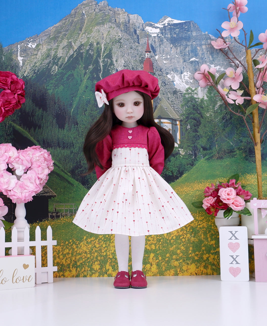 Valentine Elegance - dress with shoes for Ruby Red Fashion Friends doll