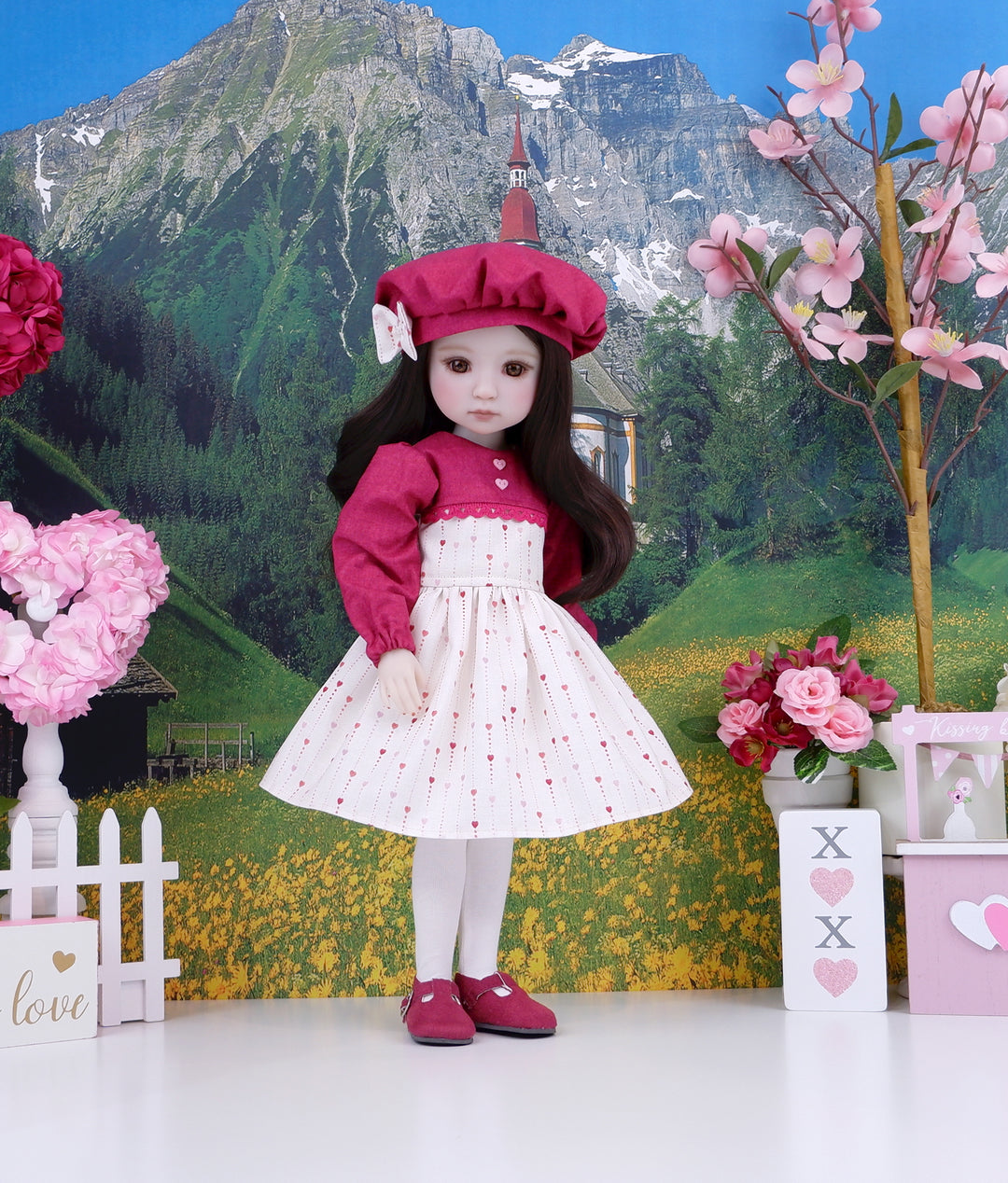 Valentine Elegance - dress with shoes for Ruby Red Fashion Friends doll