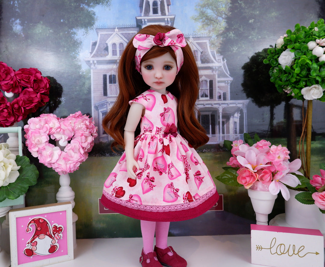 Valentine Gift - dress with shoes for Ruby Red Fashion Friends doll