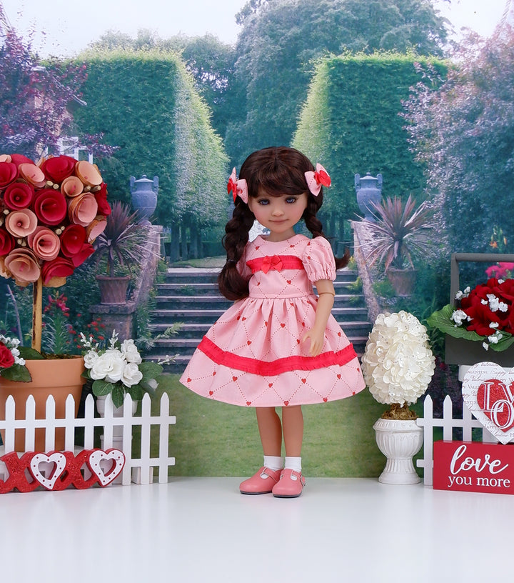 Valentine Lattice - dress with shoes for Ruby Red Fashion Friends doll