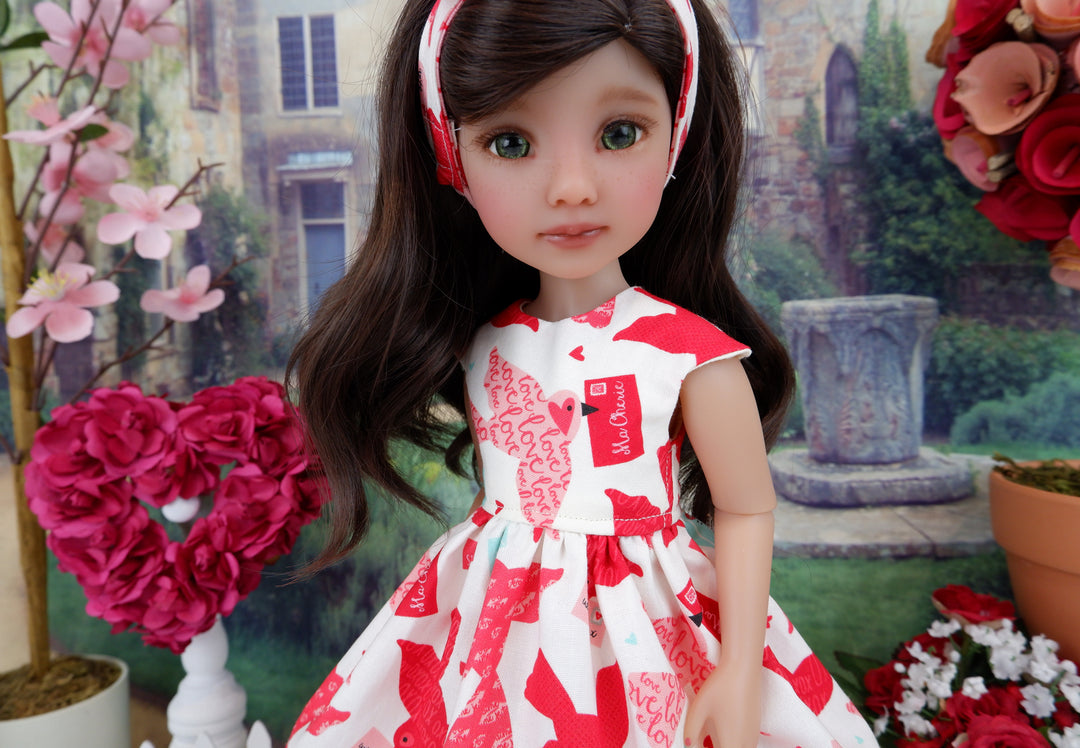 Valentine Letters - dress with boots for Ruby Red Fashion Friends doll Cottontail Doll Designs Valentine Letters - dress with boots for Ruby Red Fashion Friends doll Cottontail Doll Designs