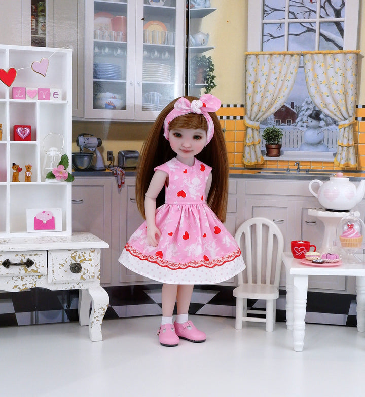 Valentine's Cupid - dress with shoes for Ruby Red Fashion Friends doll