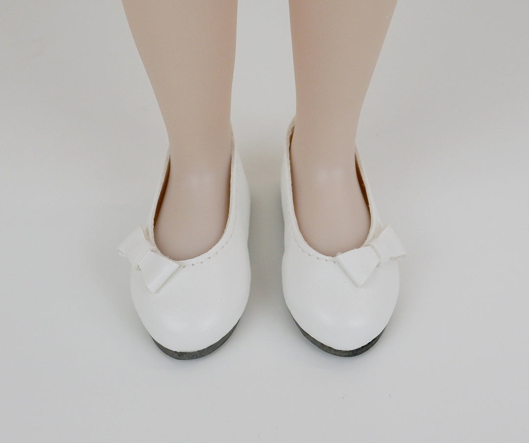 FACTORY SECONDS Bow Toe Ballet Flats - Vanilla