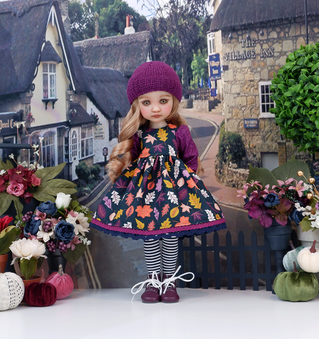 Vibrant Autumn - dress with boots for Ruby Red Fashion Friends doll