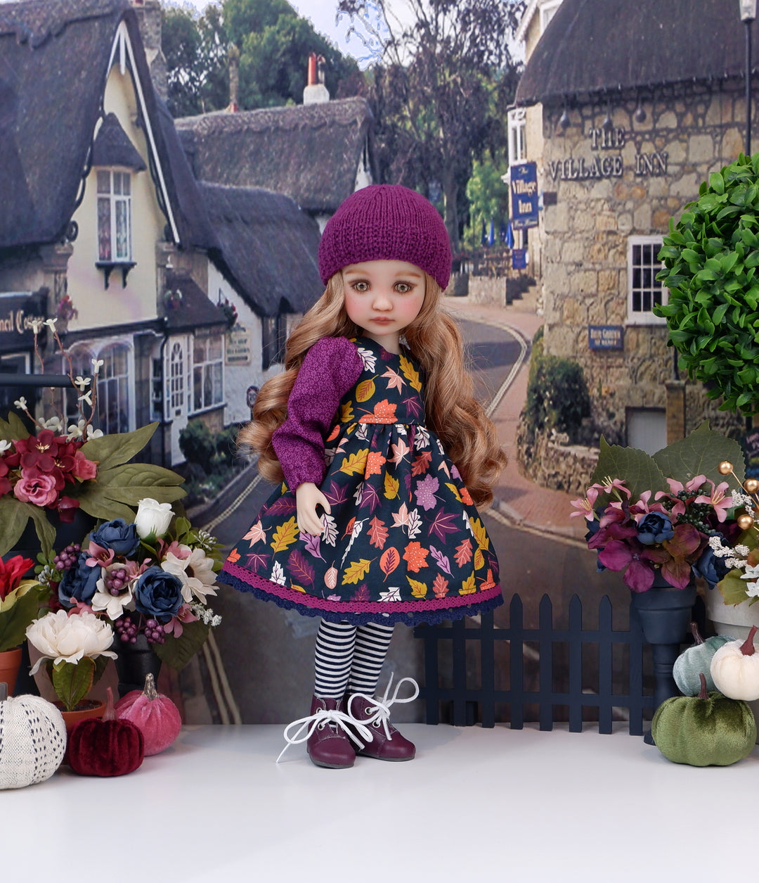 Vibrant Autumn - dress with boots for Ruby Red Fashion Friends doll