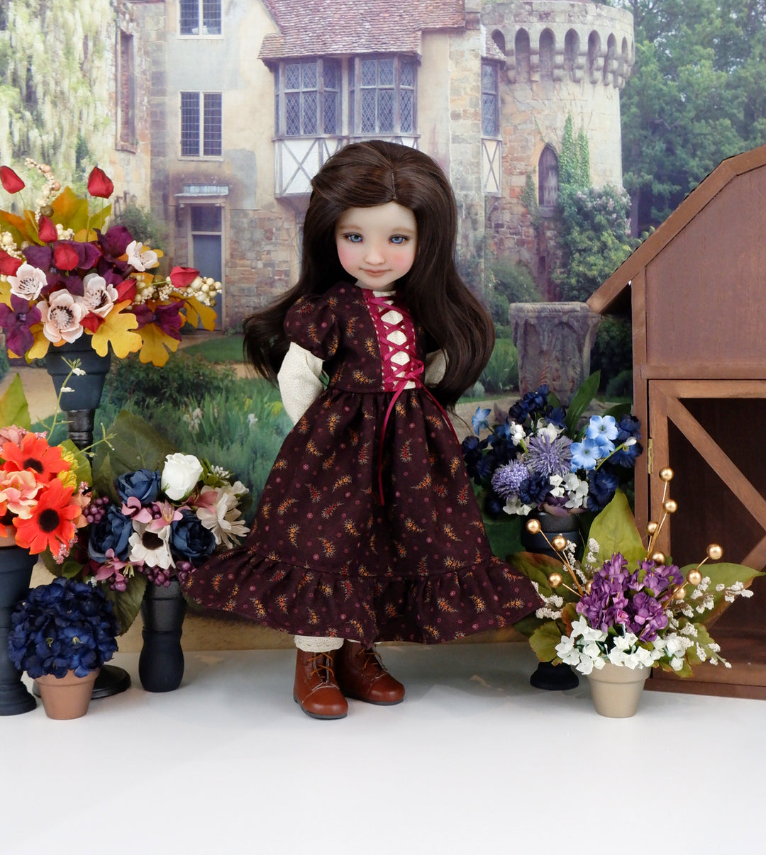 Victorian Autumn - dress with bonnet & boots for Ruby Red Fashion Friends doll