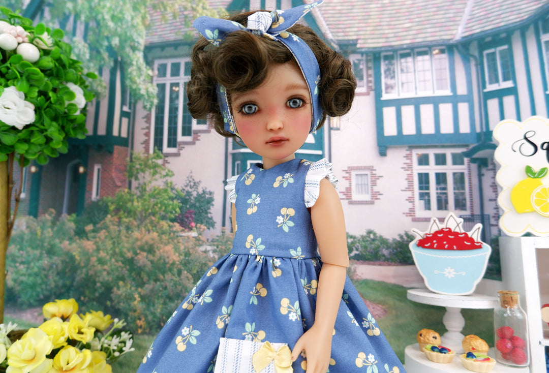 Vintage Cherries - dress with sandals for Ruby Red Fashion Friends doll