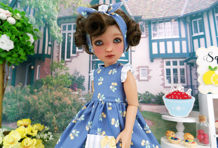 Vintage Cherries - dress with sandals for Ruby Red Fashion Friends doll