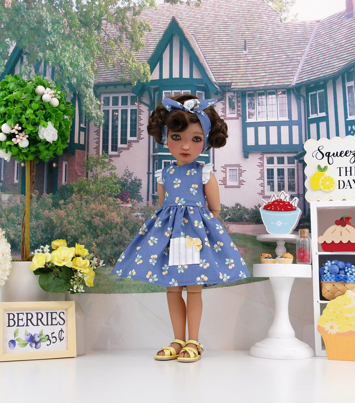 Vintage Cherries - dress with sandals for Ruby Red Fashion Friends doll