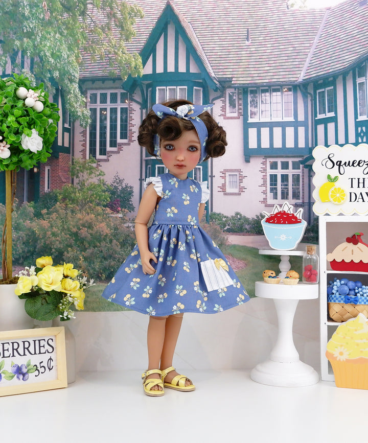 Vintage Cherries - dress with sandals for Ruby Red Fashion Friends doll