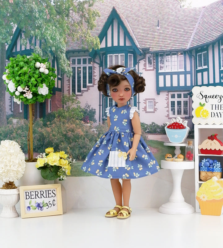 Vintage Cherries - dress with sandals for Ruby Red Fashion Friends doll