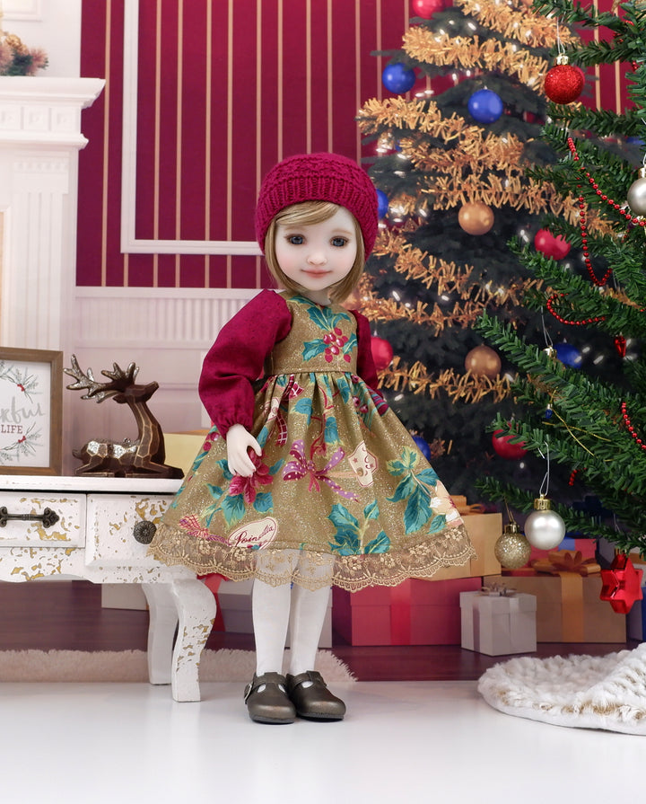 Vintage Holly - dress ensemble with shoes for Ruby Red Fashion Friends doll