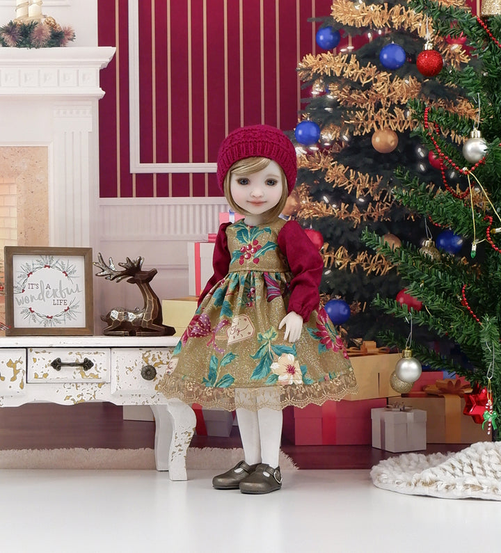 Vintage Holly - dress ensemble with shoes for Ruby Red Fashion Friends doll