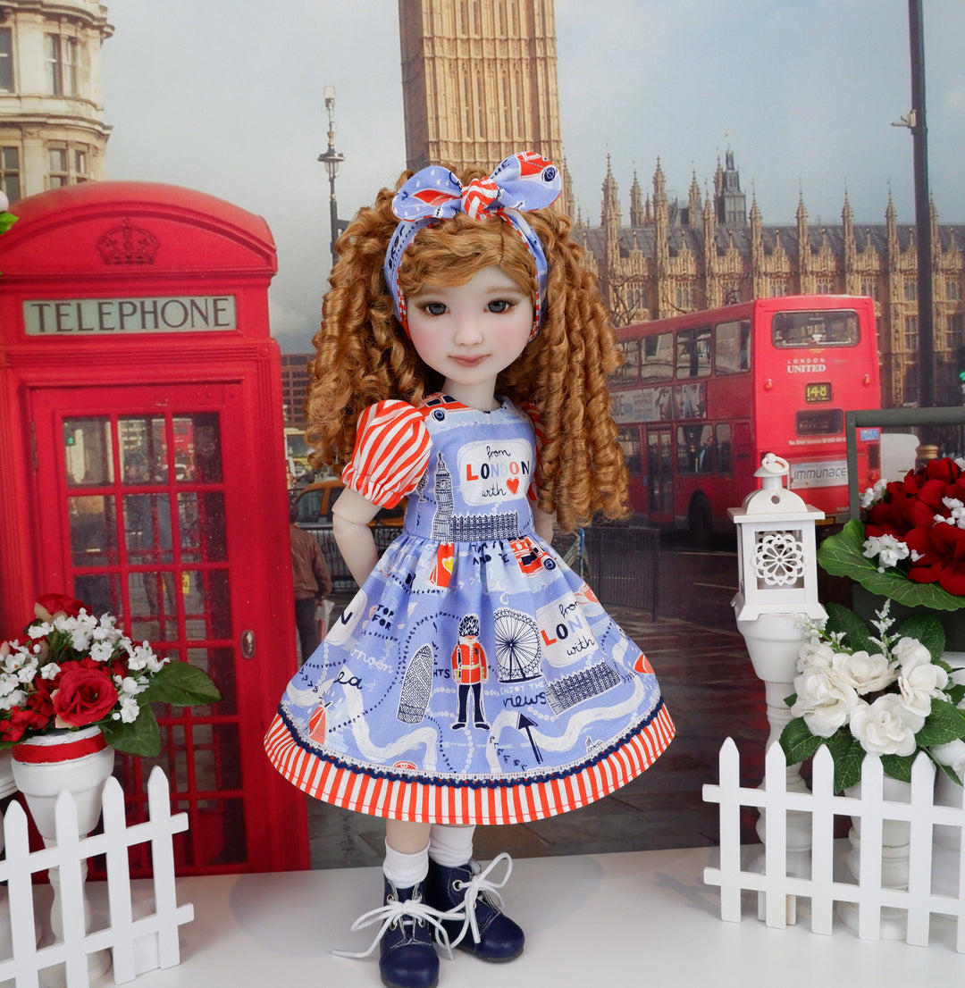 Visit London - dress and boots for Ruby Red Fashion Friends doll