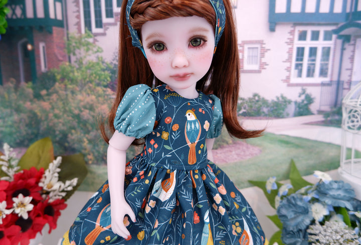 Watching Birds - dress and shoes for Ruby Red Fashion Friends doll