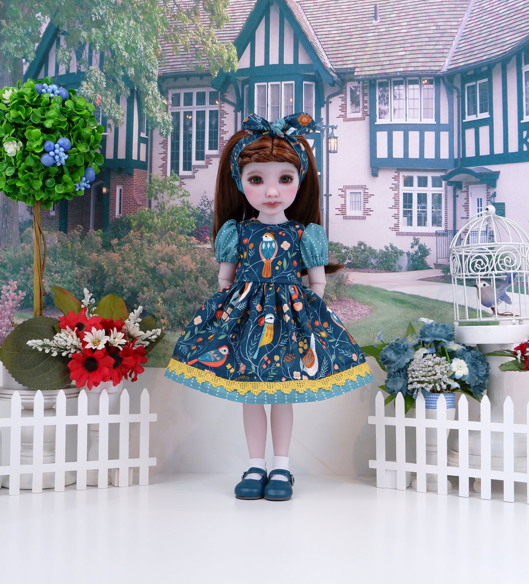 Watching Birds - dress and shoes for Ruby Red Fashion Friends doll