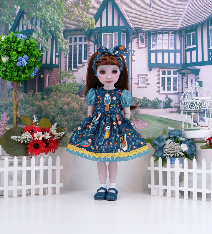 Watching Birds - dress and shoes for Ruby Red Fashion Friends doll