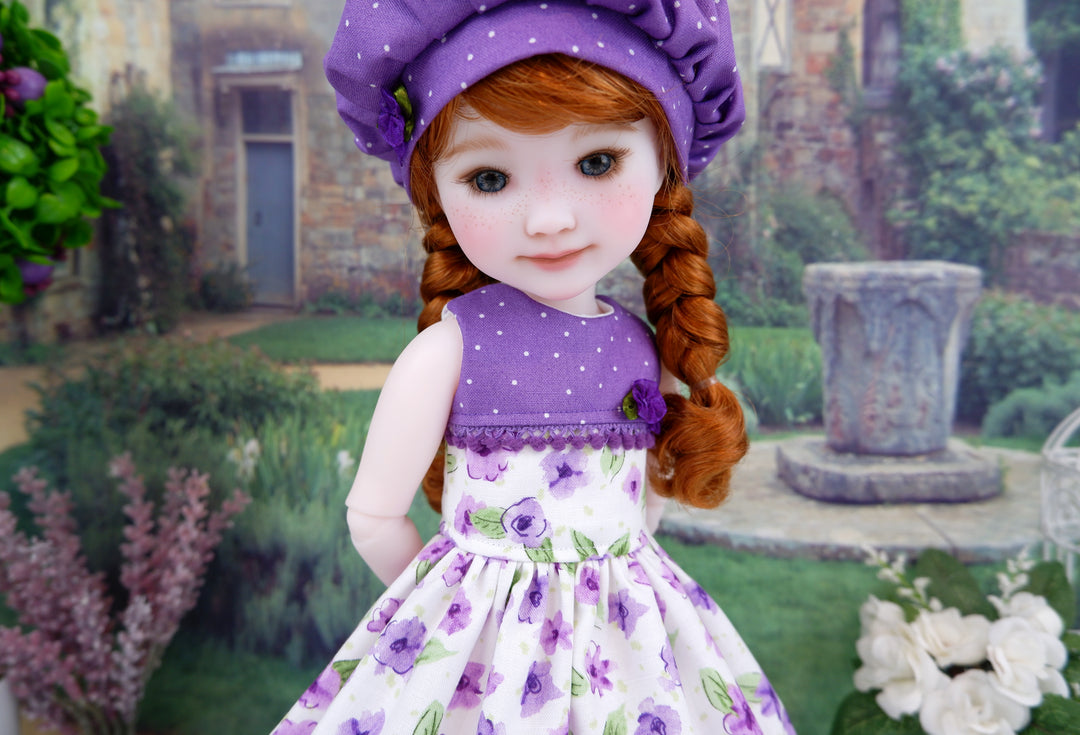 Watercolor Violets - dress & shoes for Ruby Red Fashion Friends doll
