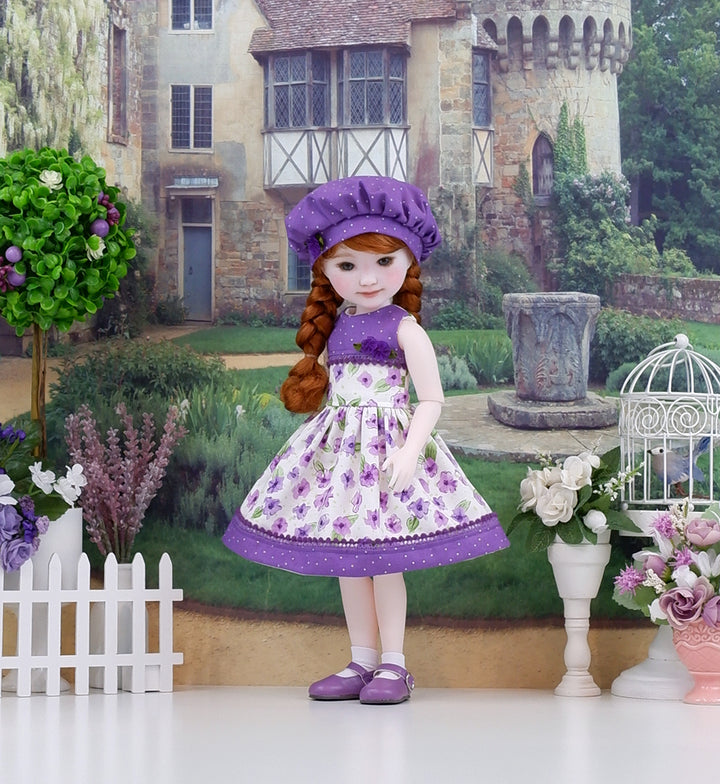 Watercolor Violets - dress & shoes for Ruby Red Fashion Friends doll