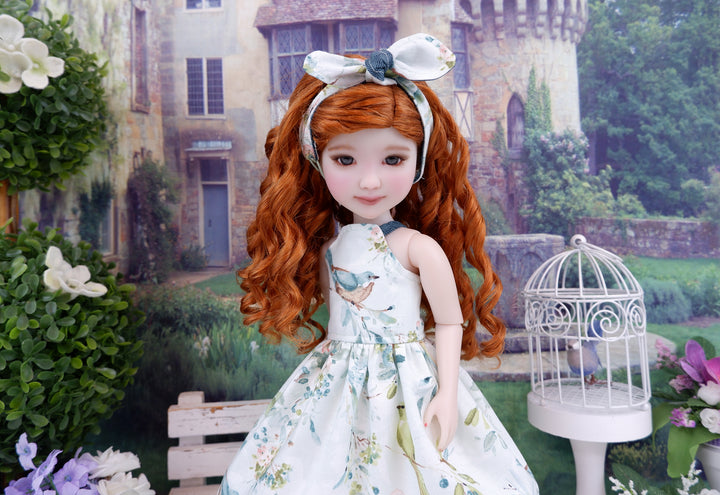 Watercolor Wren - dress and shoes for Ruby Red Fashion Friends doll