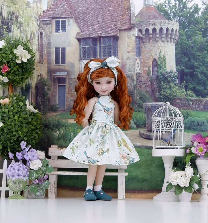 Watercolor Wren - dress and shoes for Ruby Red Fashion Friends doll