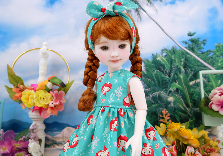 Wee Ariel - dress & sandals for Ruby Red Fashion Friends doll