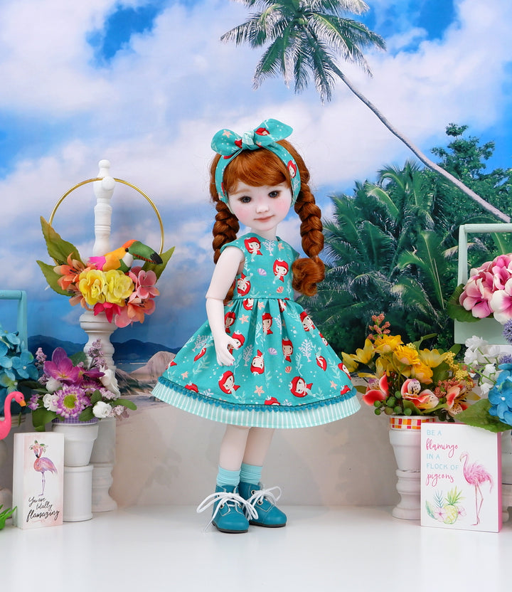 Wee Ariel - dress & sandals for Ruby Red Fashion Friends doll