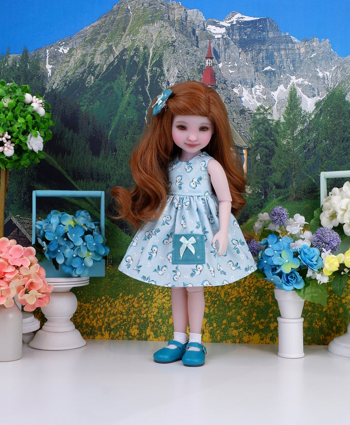 Wee Bluebird - dress with shoes for Ruby Red Fashion Friends doll