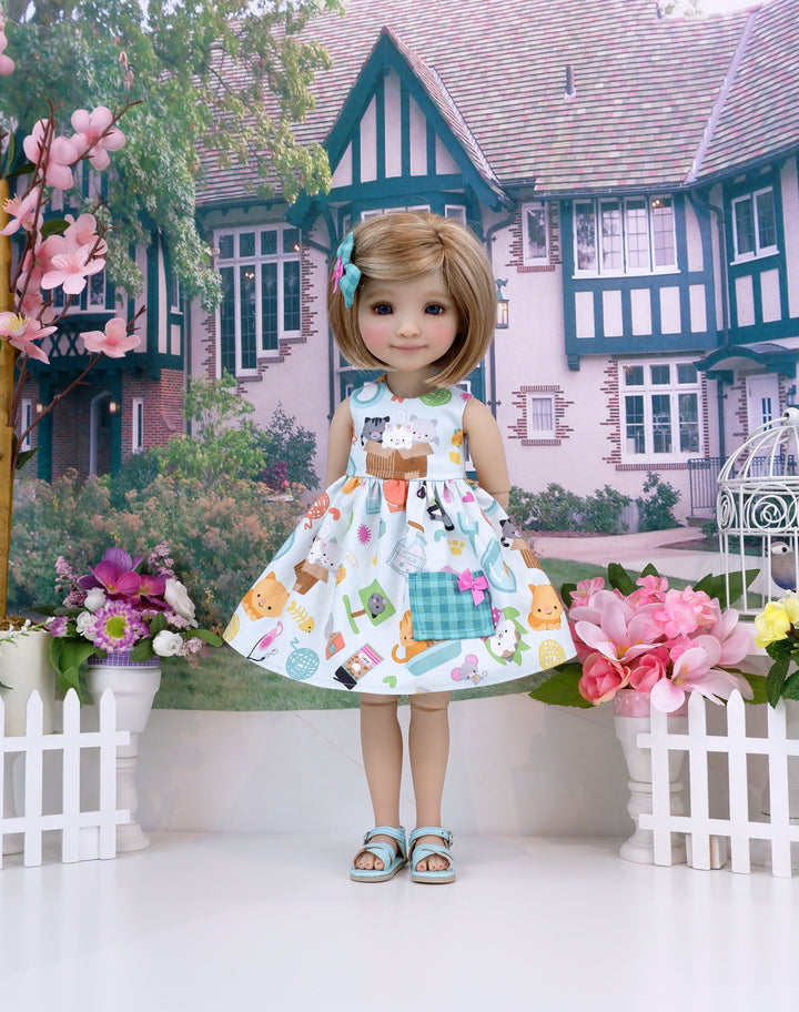 Wee Kitties - dress with sandals for Ruby Red Fashion Friends doll