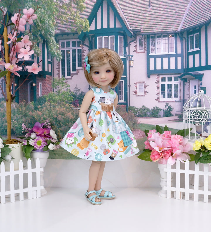 Wee Kitties - dress with sandals for Ruby Red Fashion Friends doll