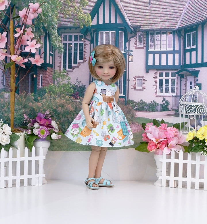 Wee Kitties - dress with sandals for Ruby Red Fashion Friends doll
