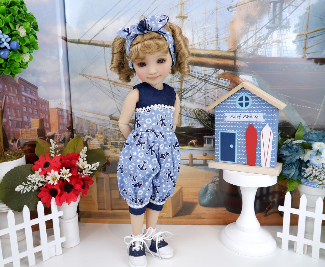 Wee Sailor - romper with saddle shoes for Ruby Red Fashion Friends doll