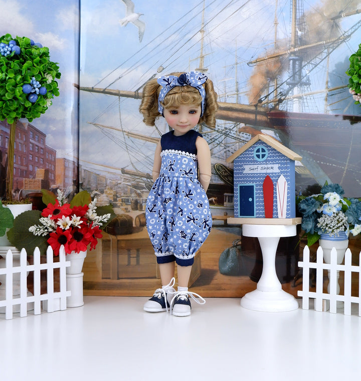 Wee Sailor - romper with saddle shoes for Ruby Red Fashion Friends doll