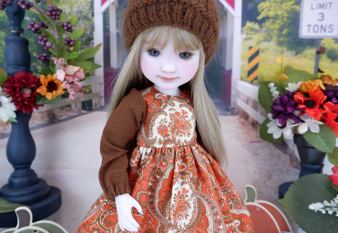 Westchester Paisley - dress with boots for Ruby Red Fashion Friends doll