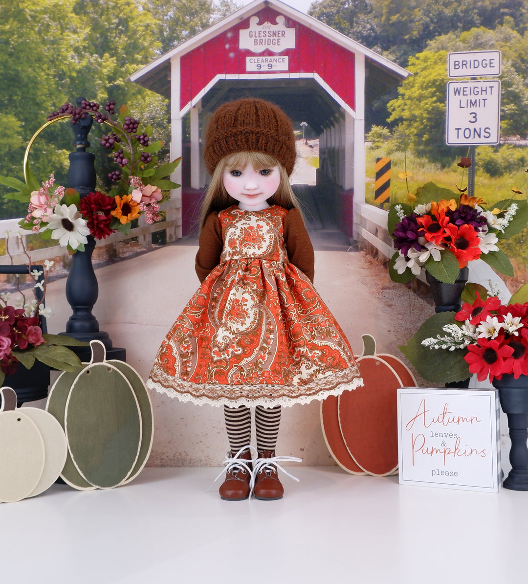 Westchester Paisley - dress with boots for Ruby Red Fashion Friends doll