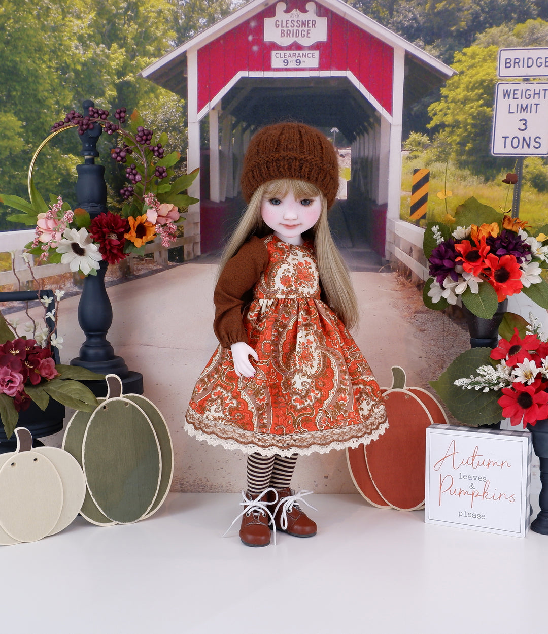 Westchester Paisley - dress with boots for Ruby Red Fashion Friends doll
