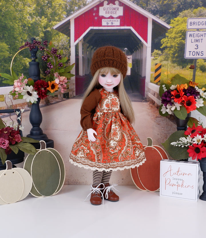 Westchester Paisley - dress with boots for Ruby Red Fashion Friends doll